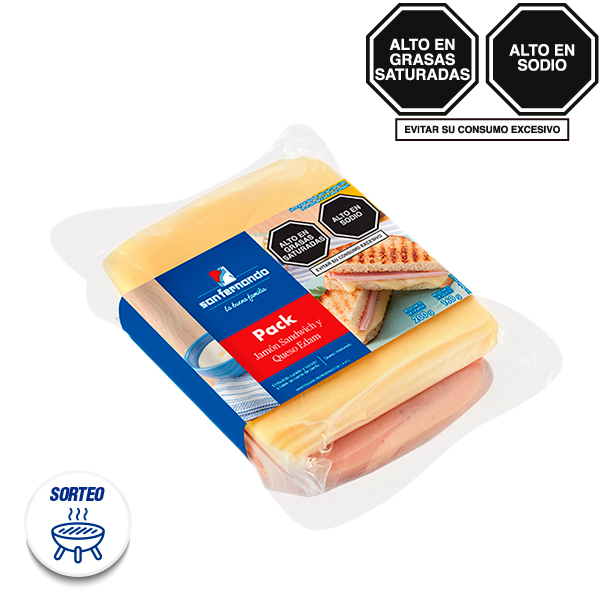 Jamón sándwich 200 Gr + Queso edam 160 Gr