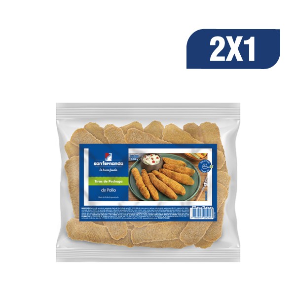 Tiritas pechuga de pollo x 300 Gr